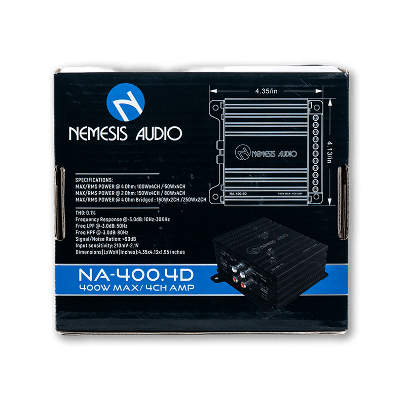 Nemesis Audio NA-400.4D | 400W Max 4-Channel Micro Amplifier